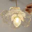 GobekUsa Clear Flower Acrylic LED Wall Lamp: Copper Modern Nordic Stair Light