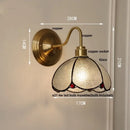 GobekUsa Glass Brass Wall Sconce LED Light Fixture for Dining Living Room