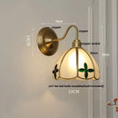 GobekUsa Glass Brass Wall Sconce LED Light Fixture for Dining Living Room