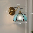 GobekUsa Glass Brass Wall Sconce LED Light Fixture for Dining Living Room