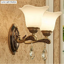 GobekUsa Modern Brass Sconce Light with Crystal Drop - Wall Mounted Indoor Lamp (1/2 Lights)