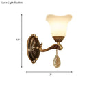 GobekUsa Modern Brass Sconce Light with Crystal Drop - Wall Mounted Indoor Lamp (1/2 Lights)