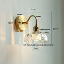 GobekUsa Crystal LED Wall Sconce Brass Mirror Light Modern Nordic Pull Chain Switch