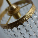 GobekUsa Crystal LED Wall Sconce Brass Mirror Light Modern Nordic Pull Chain Switch