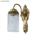GobekUsa Simple Crystal Rod Wall Mount Light - Gold Sconce for Corridor
