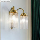 GobekUsa Simple Crystal Rod Wall Mount Light - Gold Sconce for Corridor