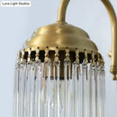 GobekUsa Simple Crystal Rod Wall Mount Light - Gold Sconce for Corridor