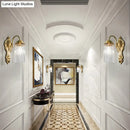 GobekUsa Simple Crystal Rod Wall Mount Light - Gold Sconce for Corridor