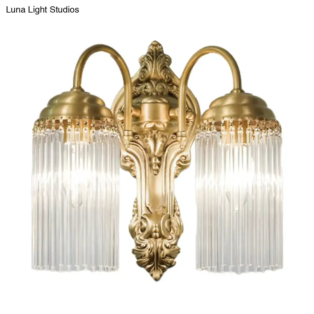 GobekUsa Simple Crystal Rod Wall Mount Light - Gold Sconce for Corridor, photo 9 of 10