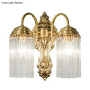 GobekUsa Simple Crystal Rod Wall Mount Light - Gold Sconce for Corridor