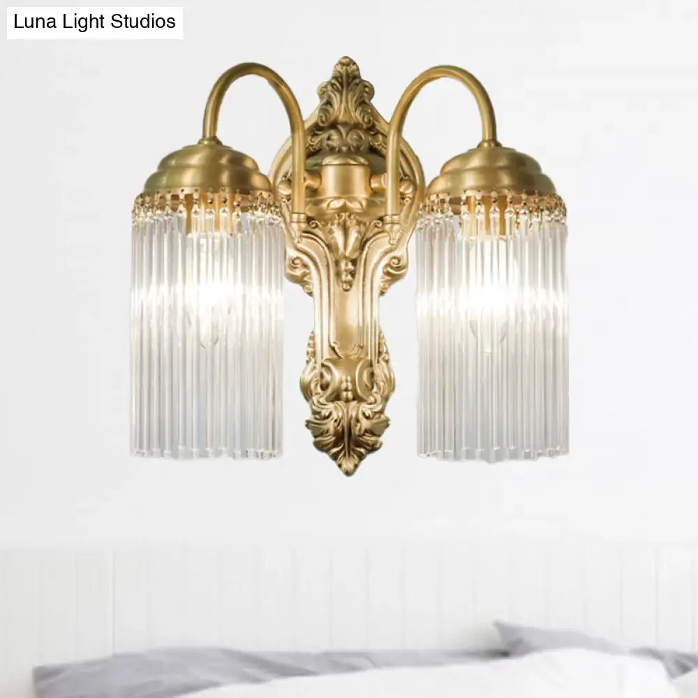 GobekUsa Simple Crystal Rod Wall Mount Light - Gold Sconce for Corridor, photo 2 of 10