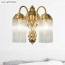 GobekUsa Simple Crystal Rod Wall Mount Light - Gold Sconce for Corridor