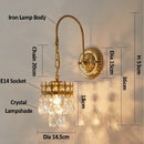 GobekUsa Crystal Wall Lamp: Luxury Lighting for Bedroom, Living Room, Hotel, Cafe, Lobby