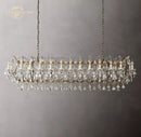 GobekUsa Crystal Iron Chandelier: Modern Brass Candle Chandeliers for Living Dining Room