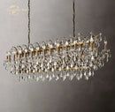 GobekUsa Crystal Iron Chandelier: Modern Brass Candle Chandeliers for Living Dining Room