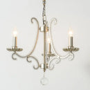 GobekUsa Crystal LED Chandelier: French Living Room Retro E14 Pendant Light for Home Decor