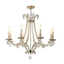 GobekUsa Crystal LED Chandelier: French Living Room Retro E14 Pendant Light for Home Decor