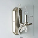 GobekUsa Crystal LED Chandelier: French Living Room Retro E14 Pendant Light for Home Decor