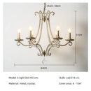GobekUsa Crystal LED Chandelier: French Living Room Retro E14 Pendant Light for Home Decor