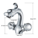 GobekUsa Dragon Style Bathroom Basin Faucet with Hot Cold Water Mixer Tap