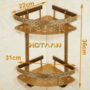 GobekUsa Antique Aluminum Double Layer Bathroom Corner Shelf - Bathroom Holder Organizer