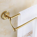 GobekUsa Brass Double Towel Bar Bathroom Shelf Black Towel Rack Holder