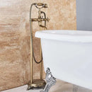 GobekUsa Dual Ceramic Handle Freestanding Tub Faucet with Handshower