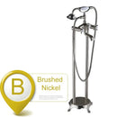 GobekUsa Dual Ceramic Handle Freestanding Tub Faucet with Handshower