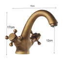 GobekUsa Dual Handle Brass Basin Faucet for Bathroom Vanity Sink