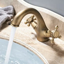 GobekUsa Dual Handle Brass Basin Faucet for Bathroom Vanity Sink