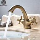 GobekUsa Dual Handle Brass Basin Faucet for Bathroom Vanity Sink