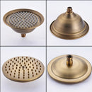 GobekUsa Brass Antique Dual Handle Shower Faucet Set with Handshower Shelf