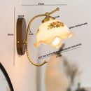 GobekUsa Iron Glass LED Wall Lights Modern Bedside Lamp 4w Bulb for Bathroom Bedroom Living Room