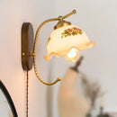 GobekUsa Iron Glass LED Wall Lights Modern Bedside Lamp 4w Bulb for Bathroom Bedroom Living Room