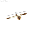 GobekUsa Modern Brass LED Wall Lamp for Vanity Mirror in Warm/White Light - 20"/24" Wide Tubular Design