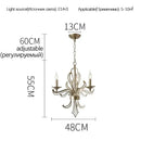 GobekUsa French Candle Design Crystal Chandelier LED Pendant Lighting for Home Décor