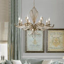 GobekUsa French Candle Design Crystal Chandelier LED Pendant Lighting for Home Décor