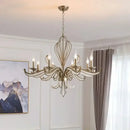 GobekUsa French Candle Design Crystal Chandelier LED Pendant Lighting for Home Décor