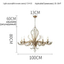 GobekUsa French Candle Design Crystal Chandelier LED Pendant Lighting for Home Décor