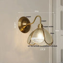 GobekUsa Glass Brass Wall Sconce LED Light Fixture for Dining Living Room Bathroom Mirror