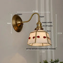 GobekUsa Glass Brass Wall Sconce LED Light Fixture for Dining Living Room Bathroom Mirror
