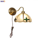 GobekUsa Glass Brass Wall Sconce LED Light Fixture for Dining Living Room Bathroom Mirror