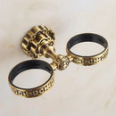 GobekUsa Brass Antique Glass Cup Holder Set Luxury Bathroom Accessories