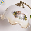 GobekUsa Glass Flower Led Desk Lamp, Dimmable Modern Table Lamp for Bedroom, Living Room