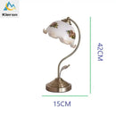 GobekUsa Glass Flower Led Desk Lamp, Dimmable Modern Table Lamp for Bedroom, Living Room