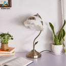 GobekUsa Glass Flower Led Desk Lamp, Dimmable Modern Table Lamp for Bedroom, Living Room