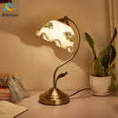 GobekUsa Glass Flower Led Desk Lamp, Dimmable Modern Table Lamp for Bedroom, Living Room