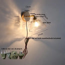 GobekUsa Glass Rotate Copper LED Wall Sconce - Modern Nordic Bedroom Study Lamp