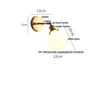 GobekUsa Glass Rotate Copper Wall Sconce | Pull Chain Switch LED Light Fixture