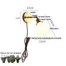 GobekUsa Glass Rotate Copper Wall Sconce | Pull Chain Switch LED Light Fixture